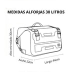 Alforjas Moto Impermeables 30 litros Negras de PVC
