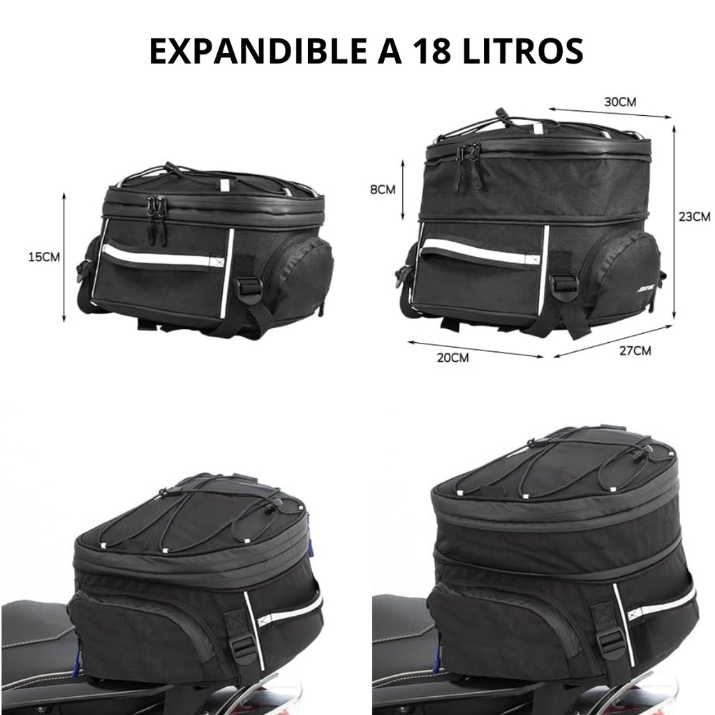 Bolso Impermeable Trasero Para Moto 18 Litros