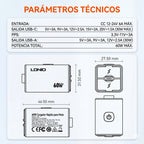 Cargador USB Rápido 60W PD3.0 QC3.0 Tipo-C Para Motocicleta