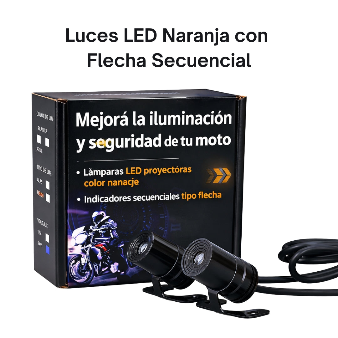 Luces LED Naranja Secuenciales para Moto – Complemento de Guiños y Balizas