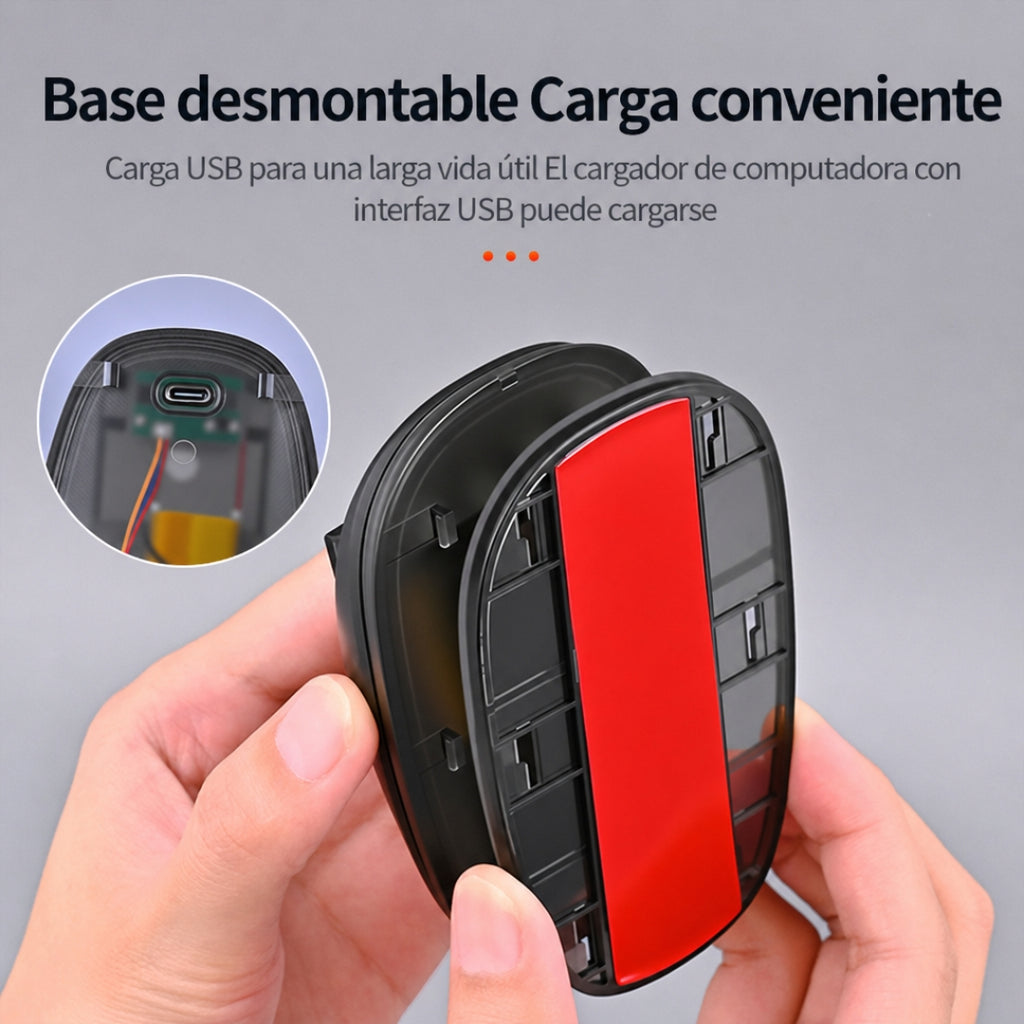 Luz Anticolisión Led Solar Recargable Moto Auto Con Remoto