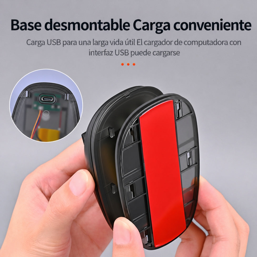 Luz Anticolisión Led Solar Recargable Moto Auto Con Remoto