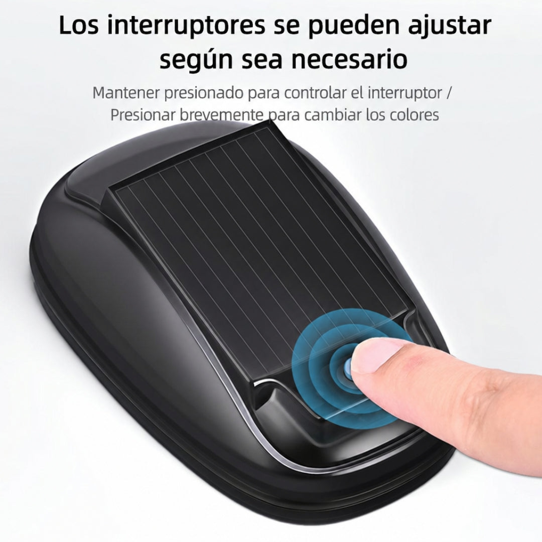 Luz Anticolisión Led Solar Recargable Moto Auto Con Remoto