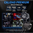 Foco LED con lupa Moto Viajes 3400LM Impermeable Blanco/Amarillo