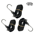Pack X3 Zunchos Elásticos 1m Moto Ganchos Acero Inoxidable