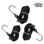 Pack X3 Zunchos Elásticos 1m Moto Ganchos Acero Inoxidable
