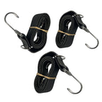 Pack X3 Zunchos Elásticos 1m Moto Ganchos Acero Inoxidable