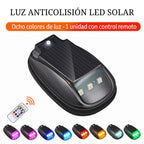 Luz Anticolisión Led Solar Recargable Moto Auto Con Remoto