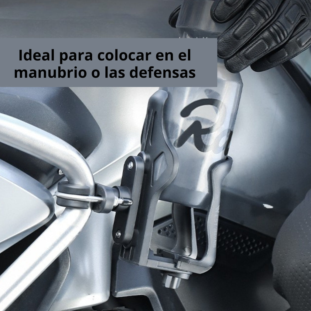 Porta botellas para moto