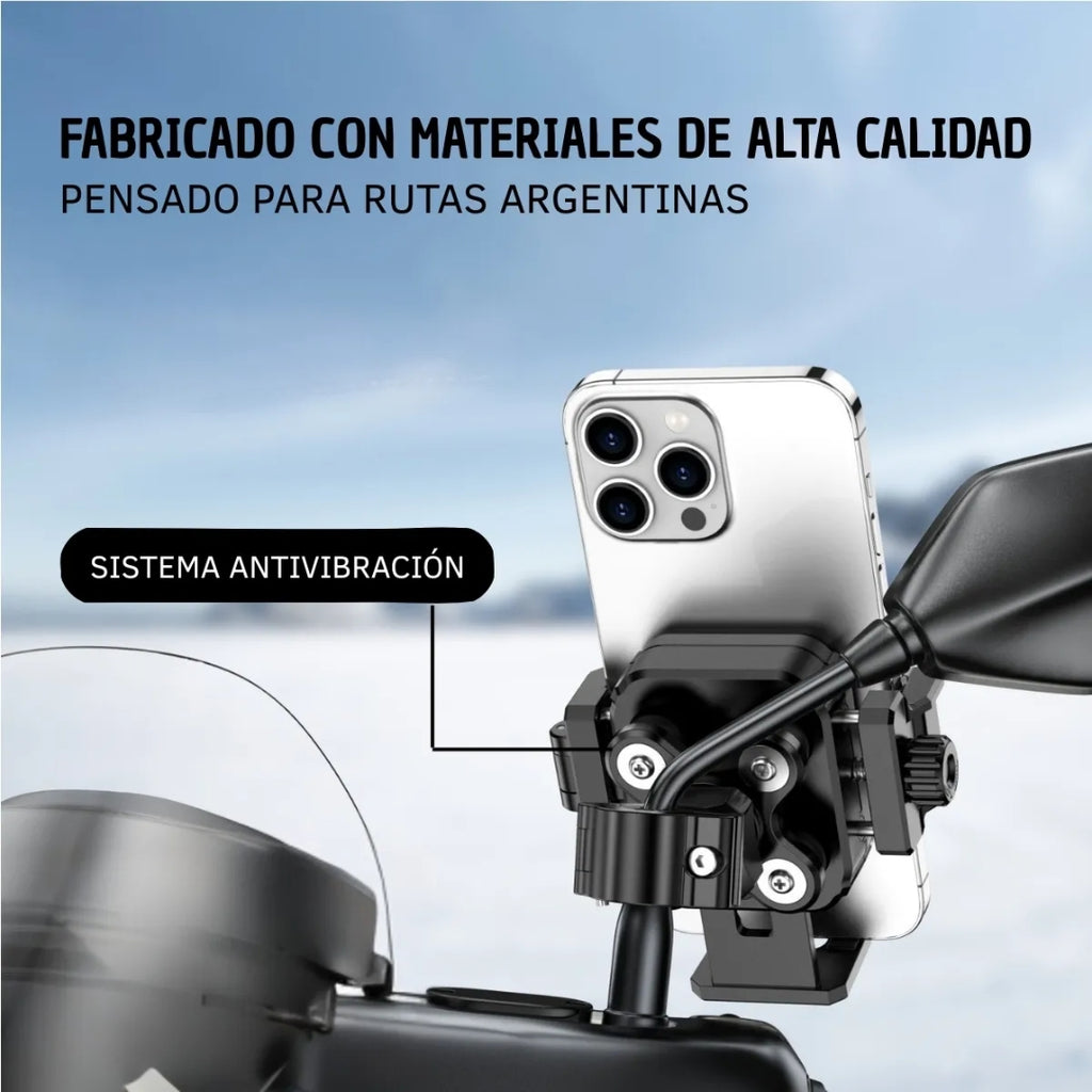 SOPORTE UNIVERSAL PARA EL ESPEJO RETROVISOR: Seguridad total para tu smartphone.