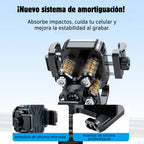 SOPORTE UNIVERSAL ANTI-SHOCK: Seguridad total para tu celular.