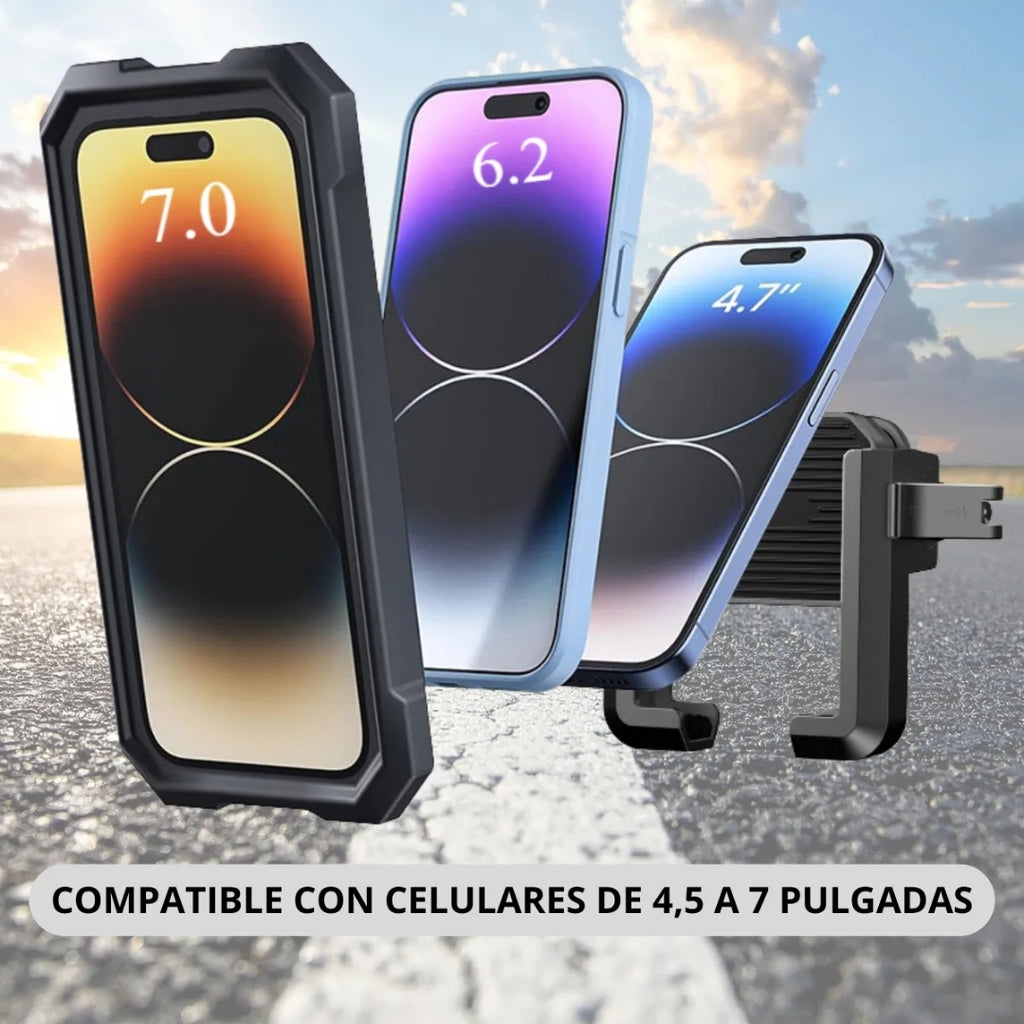 SOPORTE CELULAR ANTIVIBRACIÓN 360° - MOTOPLAY
